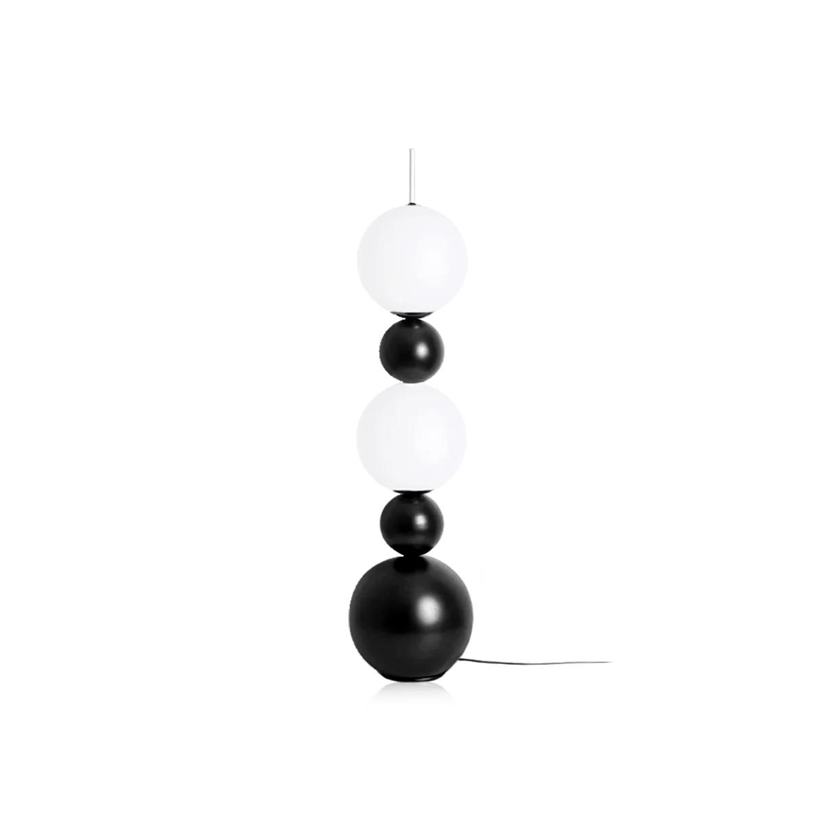 Stacking Ball Black Floor Lamp
