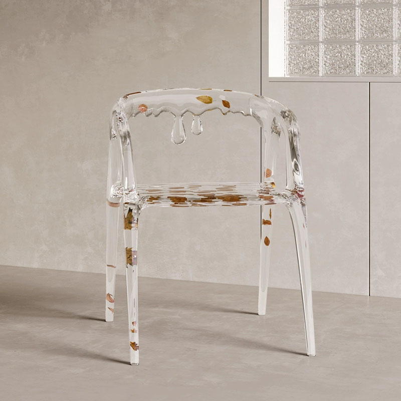 Acrylic creative dining chair designer light luxury transparent tea table